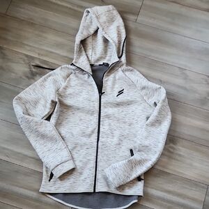 Mens Gray Zip-Up Hoodie L